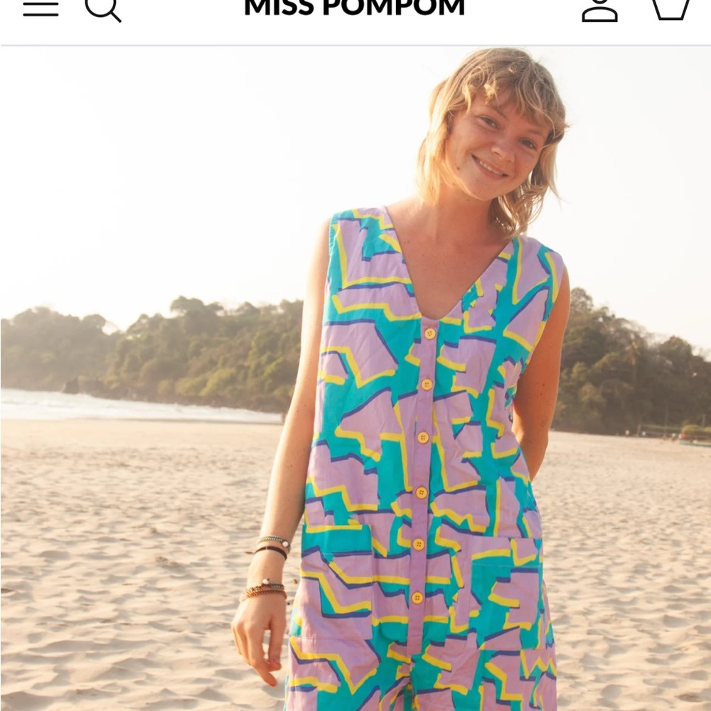 NWT Miss PomPom 3D Poolside Playsuit size medium